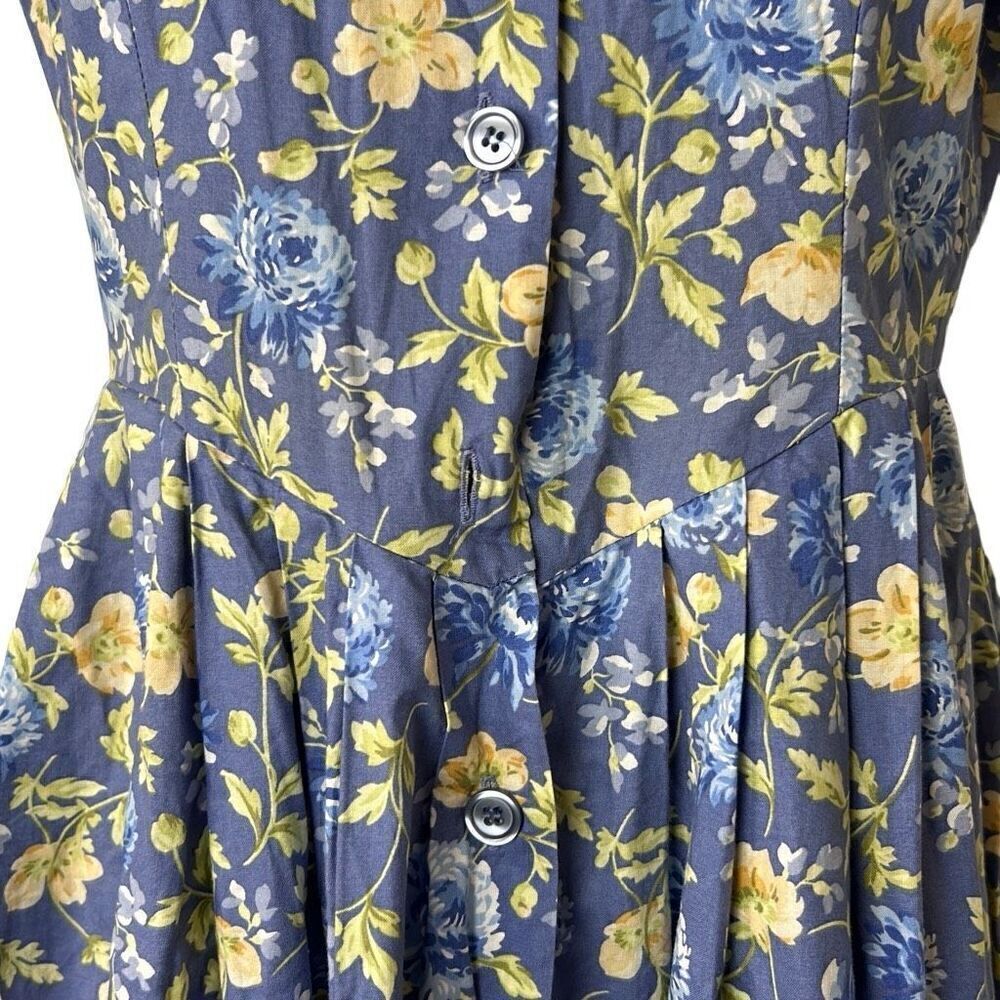 Laura Ashley Vintage 90s Cottagecore Floral Dress - Picture 6 of 8